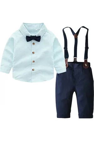 LULU & SKY Boys Striped Shirt with Trousers