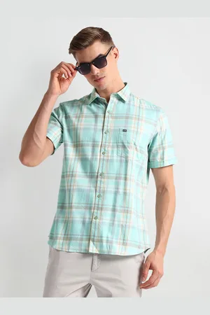 Arrow Tartan Checked Cotton Casual Shirt