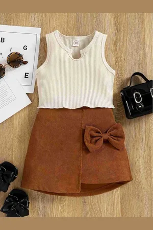 LULU & SKY Girls Top with Skirt