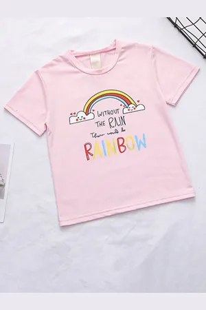 LULU & SKY Girls Typography Printed Hooded Applique T-shirt