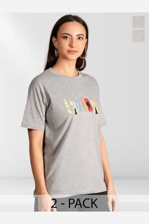 Metronaut Women Typography 2 Printed Applique T-shirt