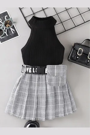 LULU & SKY Girls Shirt with Skirt