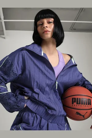 PUMA Lace Em Up Women Floral Printed Oversized Basketball Track Jacket