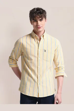 U.S. Polo Assn. Men Classic Button-Down Collar Striped Cotton Casual Shirt