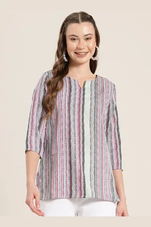 HERE&NOW Geometric Printed A-Line Kurti