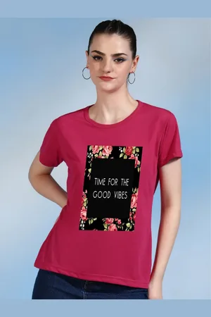 Moda Rapido Women Printed Bio Finish Pockets T-shirt