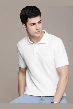 French Connection Pure Cotton Polo Collar Solid Casual T-shirt