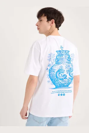 DeFacto Men Typography Printed Raw Edge T-shirt