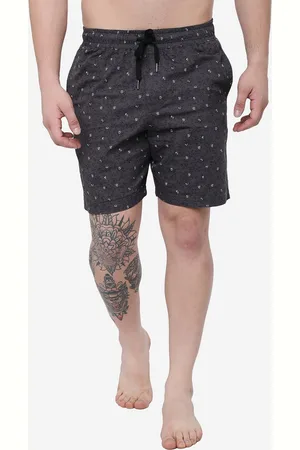 JADE BLUE Men Printed Slim Fit Pure Cotton Lounge Shorts