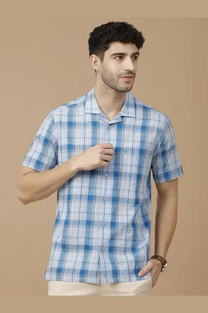 Linen Club Men Contemporary Slim Fit Tartan Checks Opaque Checked Casual Shirt