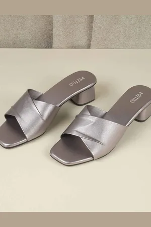Metro Textured Block Mules