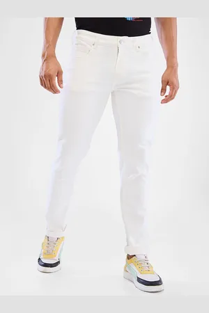 SPYKAR Men Slim Fit Low-Rise Clean Look Stretchable Cropped Jeans