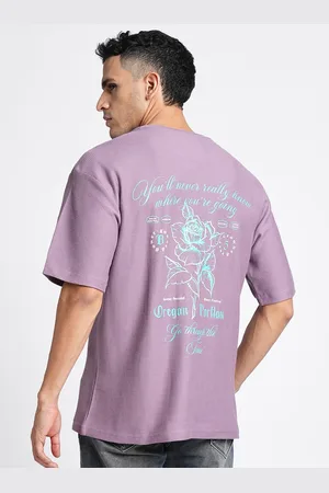 Blue Buddha Typography Printed Pure Cotton Oversized T-shirt