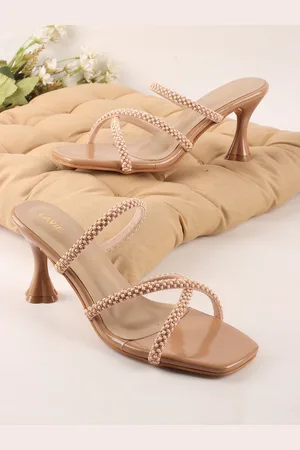 LAVIE Embellished PU Kitten Sandals