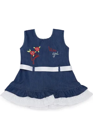 BAESD Floral Denim A-Line Dress