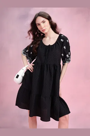 DressBerry Flared Sleeve A-Line Dress