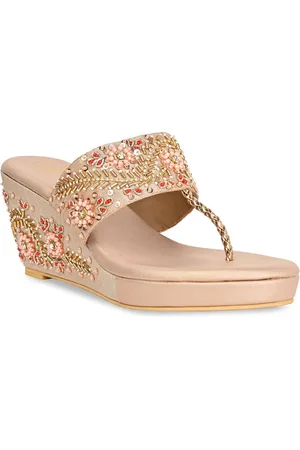 Rocia Embellished Open Toe Wedge Heels