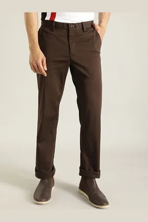 Indian Terrain Men Brown Brooklyn Slim Fit Chinos Trousers