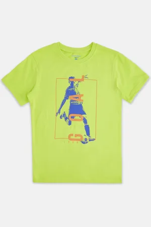 Pantaloons Boys Lime Green Printed T-shirt