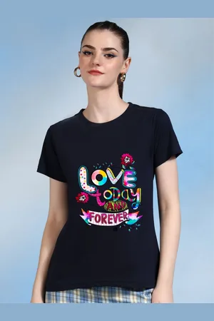Moda Rapido Women Printed Bio Finish Applique T-shirt