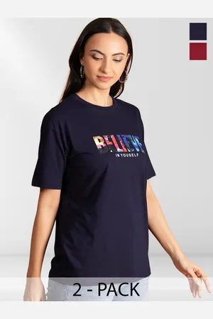 BAESD Women Typography 2 Printed Applique T-shirt