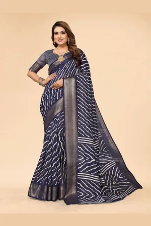 Moda Rapido Leheriya Zari Saree