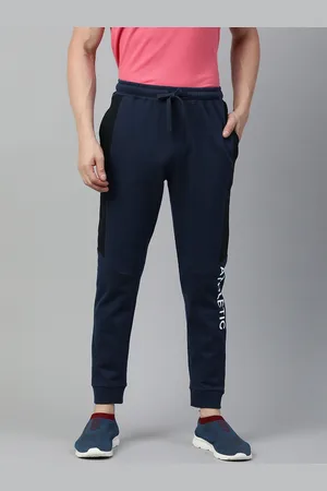 Ardeur Navy Blue Regular Fit Lifestyle Joggers