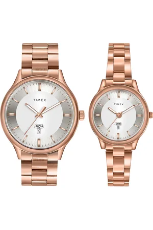 Timex Bracelet Style His & Her Analogue Watch Set TW00ZP005