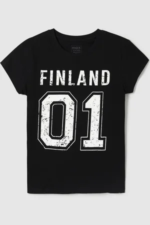 Max Collection Girls Varsity Printed Applique T-shirt