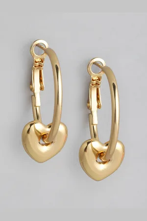 DressBerry Heart Shaped Hoop Earrings
