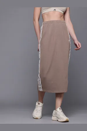 adidas Side Striped Knitted Midi Skirt
