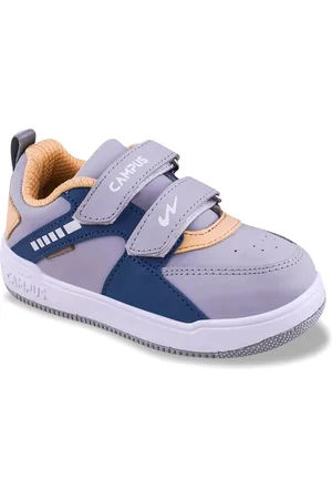 Campus Kids Colourblocked Round Toe Velcro Sneakers