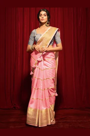 Saree mall Woven Design Zari Leheriya Traditional Sarees