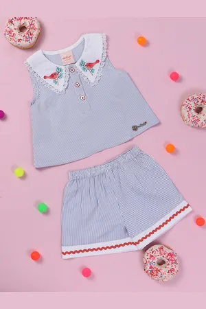 Nauti Nati Girls Striped Top With Skirt