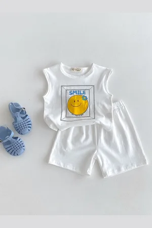 LULU & SKY Boys Printed Round Neck Cotton T-Shirt With Shorts