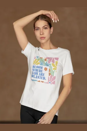 Moda Rapido Women Typography Printed Bio Finish T-shirt