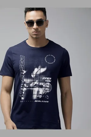 Roadster The Lifestyle Co. Men Graphic Printed Pure Cotton T-shirt