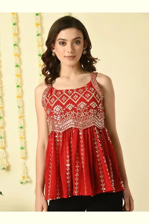 Kalini Embellished Georgette A-Line Top