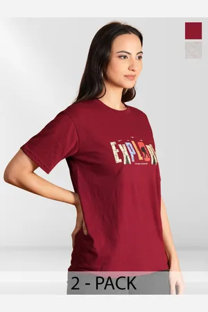 BAESD Women Typography 2 Printed Applique T-shirt