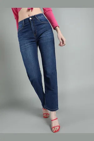 Chemistry Women Straight Fit Low Distress Light Fade Stretchable Jeans