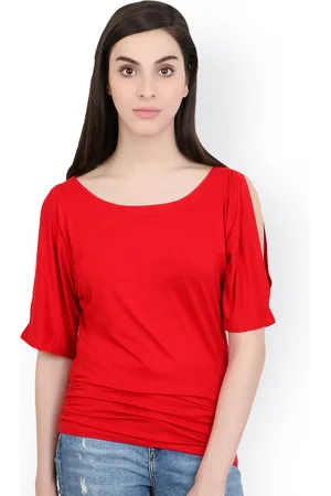 Cation Women Red Solid Top