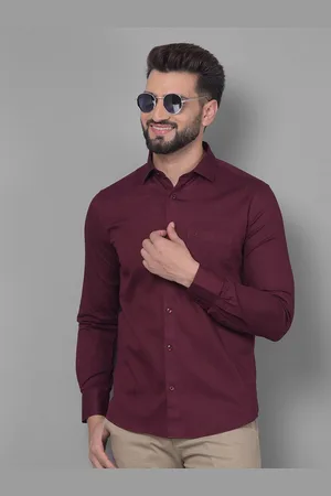 Crimsoune Club Slim Fit Self Design Pure Cotton Casual Shirt