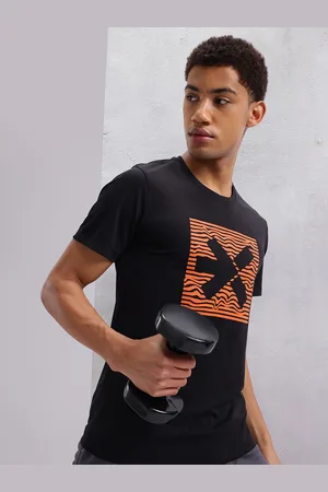 HRX Brand Logo Print Rapid-Dry Training T-shirt