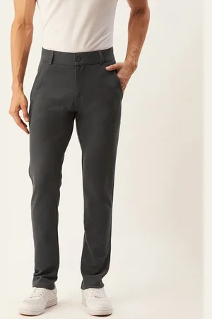 Sweet Dreams Men Charcoal Grey Knitted Regular Fit Solid Trousers