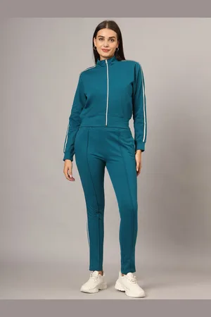 BRINN Women Mock Collar Mid Rise Tracksuits