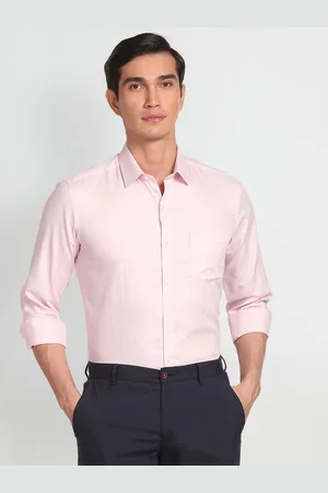 Arrow Slim Fit Self Design Pure Cotton Formal Shirt