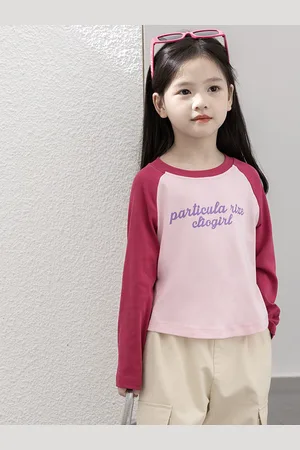 LULU & SKY Girls Typography T-shirt