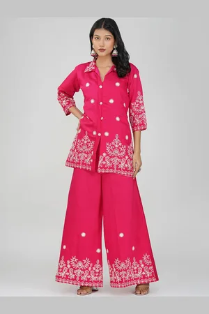Charitra Embroidered Top With Palazzo Co-Ords