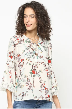 Gipsy Women Off-White Printed Top
