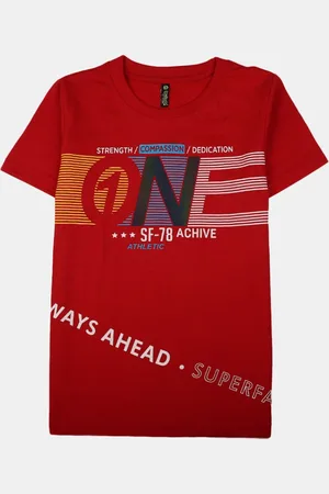V-Mart Boys Typography Printed Cotton T-Shirt